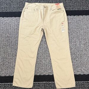 Levi’s 514 Straight Men’s 38 100% Cotton Beige Chino Style Pants Casual Classic